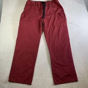 Aviator Pants Mens Large Red Cargo Scrub Elastic Waist Workwear Medical 36x311